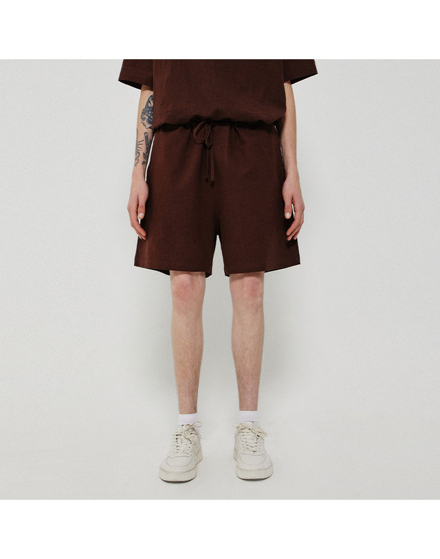 씨오큐 WASHED LINEN STRING SHORTS_BROWN 착용컷