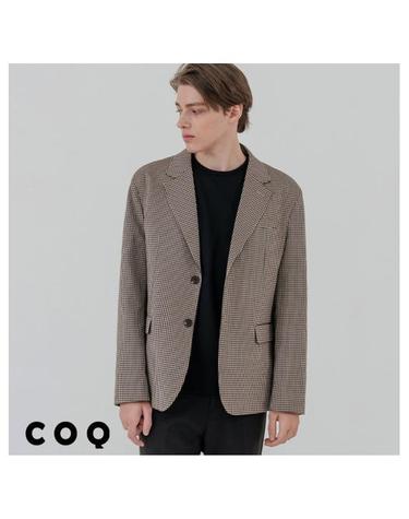 씨오큐 Overfit hound check blazer