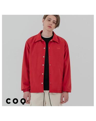 Signature logo coach jacket_red