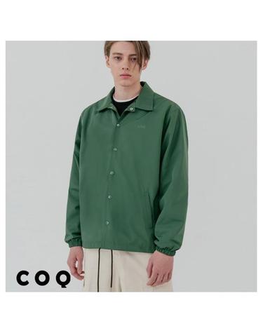 씨오큐 Signature logo coach jacket_green