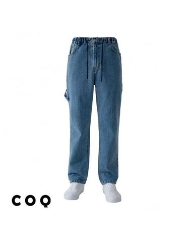 Utility banding denim pants_blue