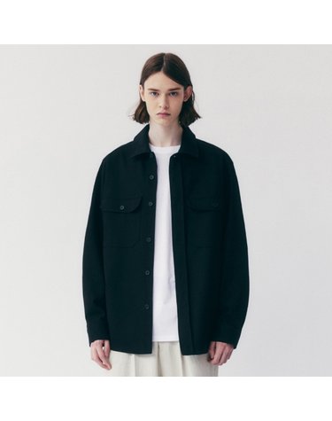 ORGANIC PATCH POCKET JACKET_BLACK