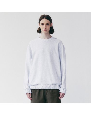ELASTICATED BAND SWEATSHIRT_MELANGE IVORY
