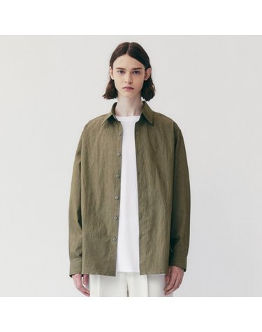 RELAXED FABRIC SHIRT_KHAKI
