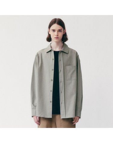 REGULAR FIT WASHED SHIRT_KHAKI