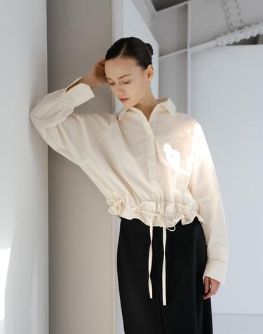 Gather Hem Raglan Shirt