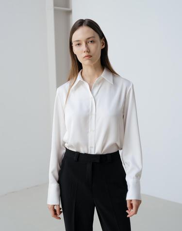 White Satin Blouse