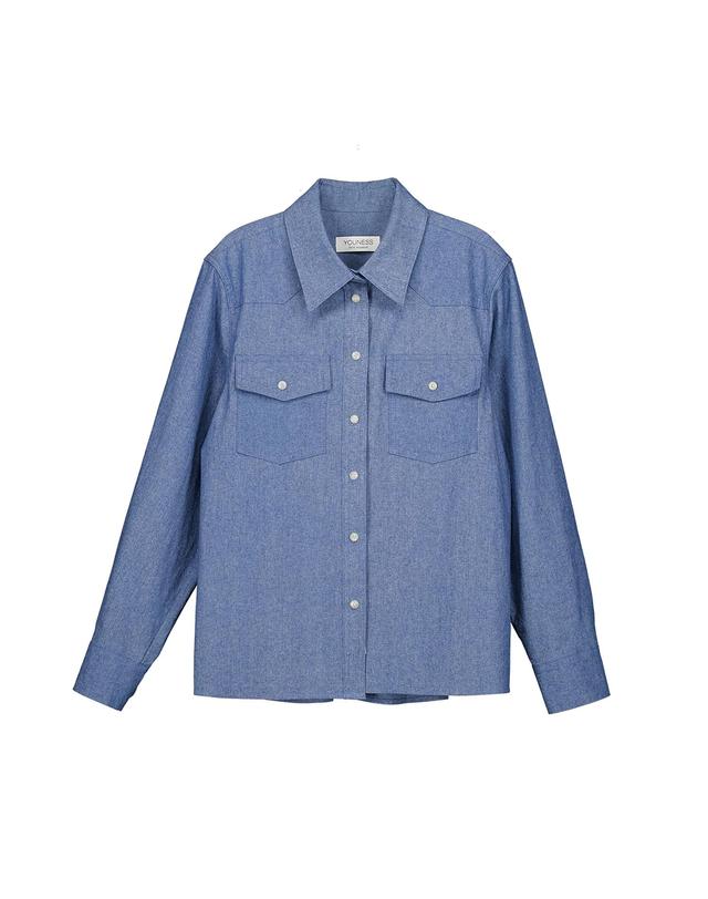유니스 Chambray Western Shirt 착용컷