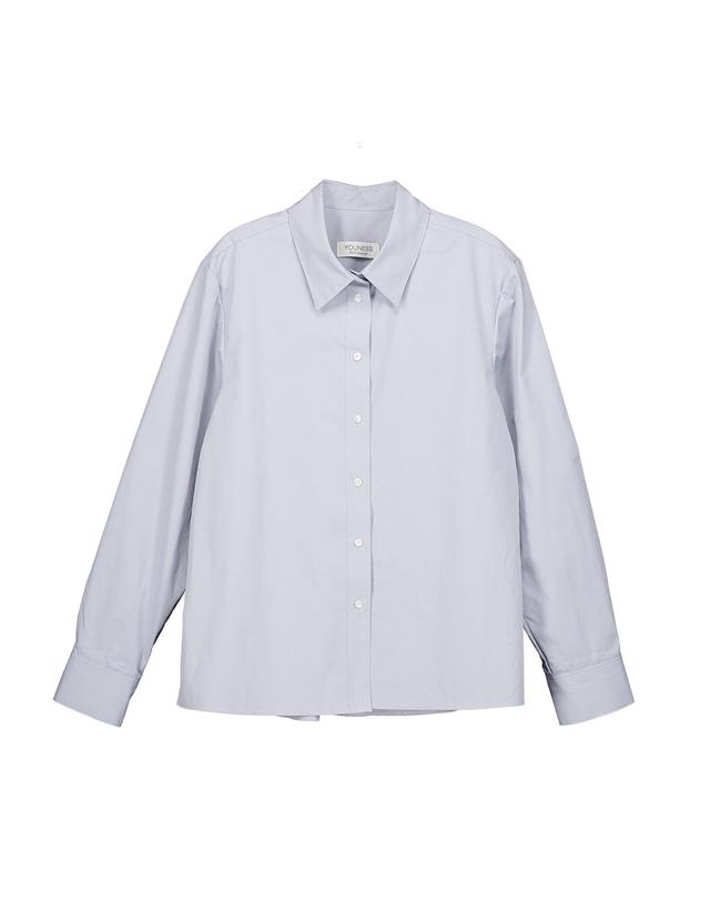유니스 Ash Blue Signature Shirt 착용컷