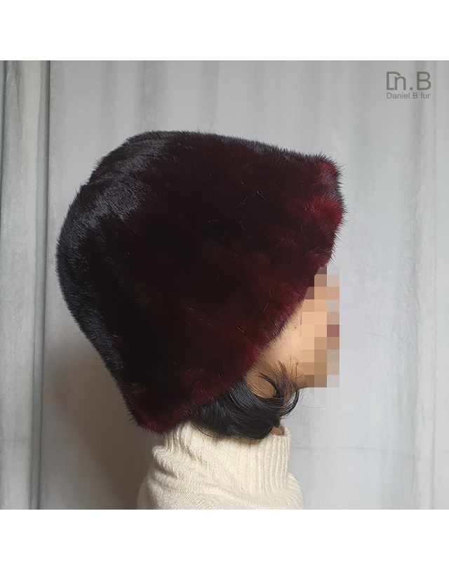 디앤비모피 디앤비퍼 밍크 풀스킨 벙거지 중년 어성 모자(DF1409HA) 착용컷