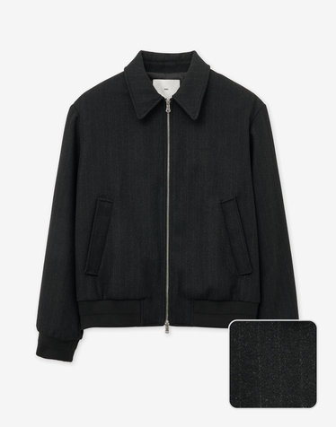 Wool Blended Stripe Jumper (Dark Grey)