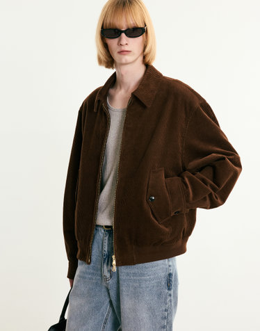 Corduroy Swing-top Jumper (Brown)