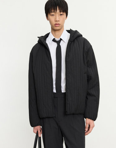 Light Padded Hoodie Jacket (Black)