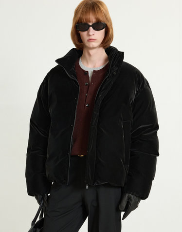 European-goose Glossy Down Jumper (Black)