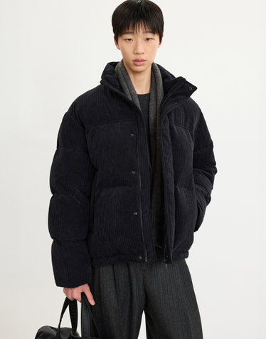 European-goose Corduroy Down Jumper (Dark Navy)