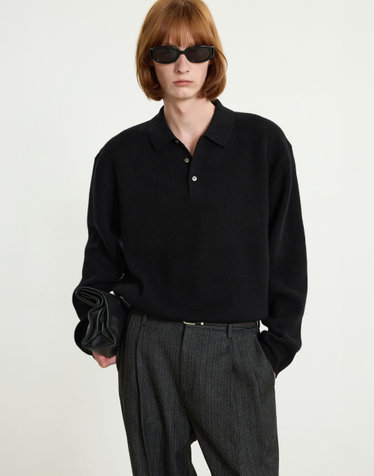 Essential Polo Knit (Black)
