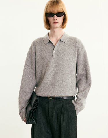 Essential Polo Knit (Grey)