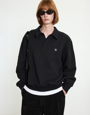 Embroidery Logo Polo Sweat (Black)