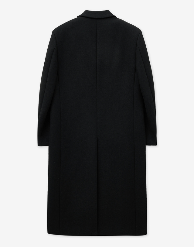 티엔지티 Heavy Wool Tailored Double-breasted Coat (Black) 블랙 착용컷