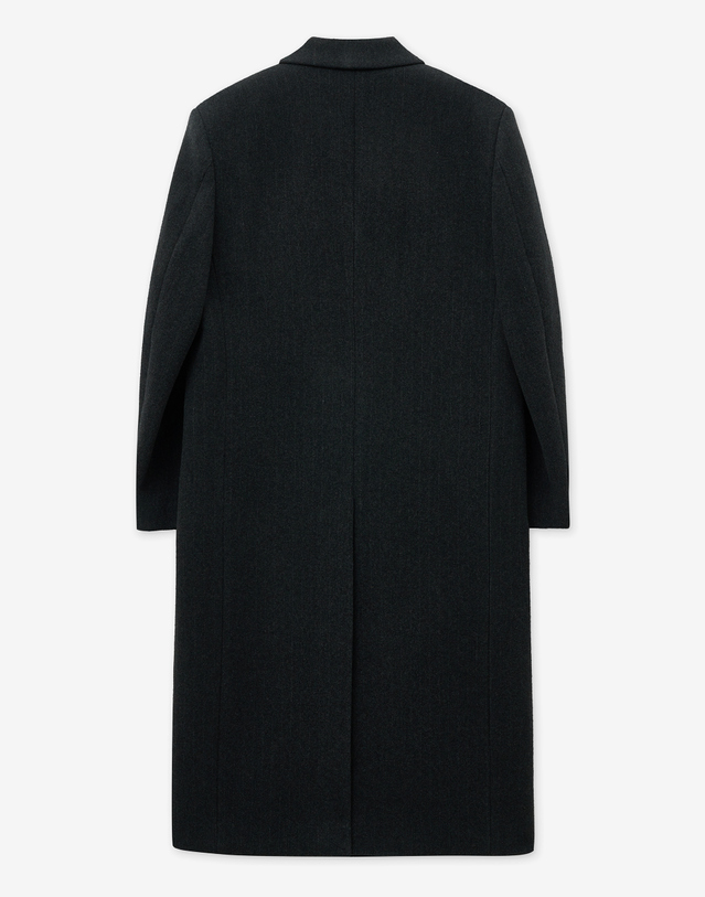 티엔지티 Pin-stripe Tailored Double-breasted Coat (Gray) 그레이 착용컷