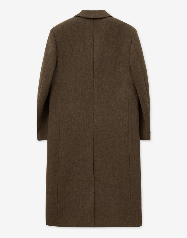 티엔지티 Herringbone Oversized Single Coat (Red Brown) 브라운 착용컷