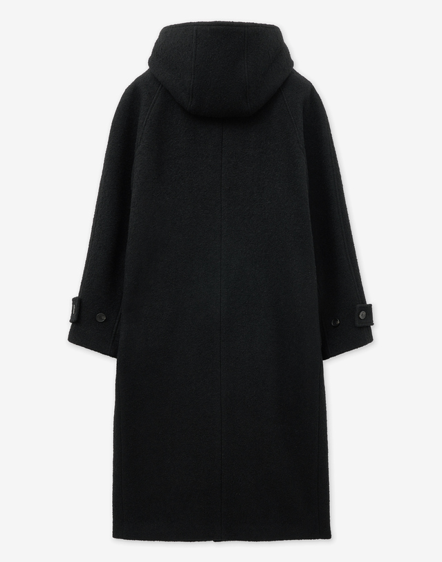티엔지티 Wool Boucle Duffle Coat (Black) 블랙 착용컷