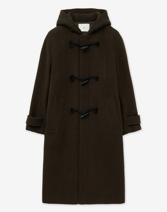 티엔지티 Wool Boucle Duffle Coat (Brown) 브라운 착용컷