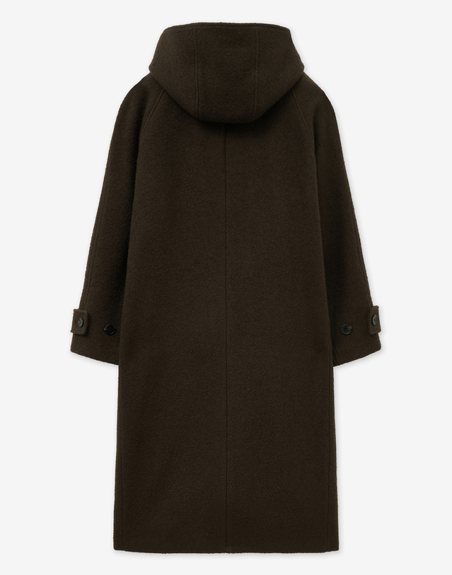 티엔지티 Wool Boucle Duffle Coat (Brown) 브라운 착용컷