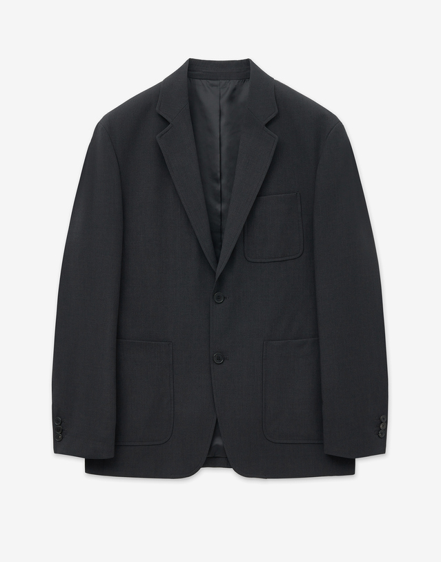 티엔지티 Wool Blended Comfort Jacket (Dark Grey) 차콜 그레이 착용컷