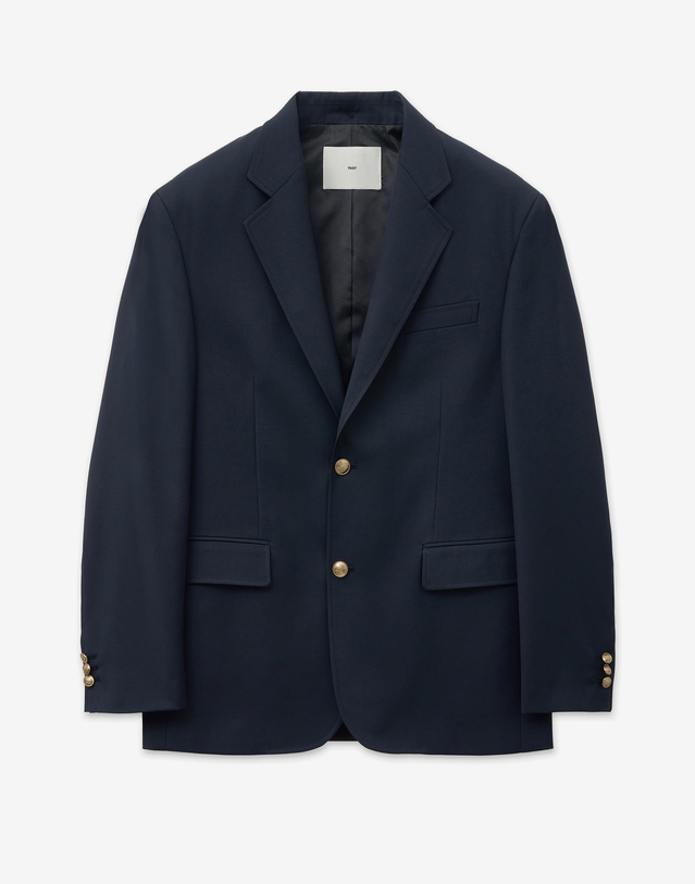 티엔지티 FrayBoy Wool Blend Gold Button Blazer (Navy) 네이비 착용컷