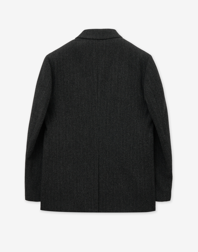 티엔지티 Pin-stripe Wool Single Jacket (Grey) 그레이 착용컷