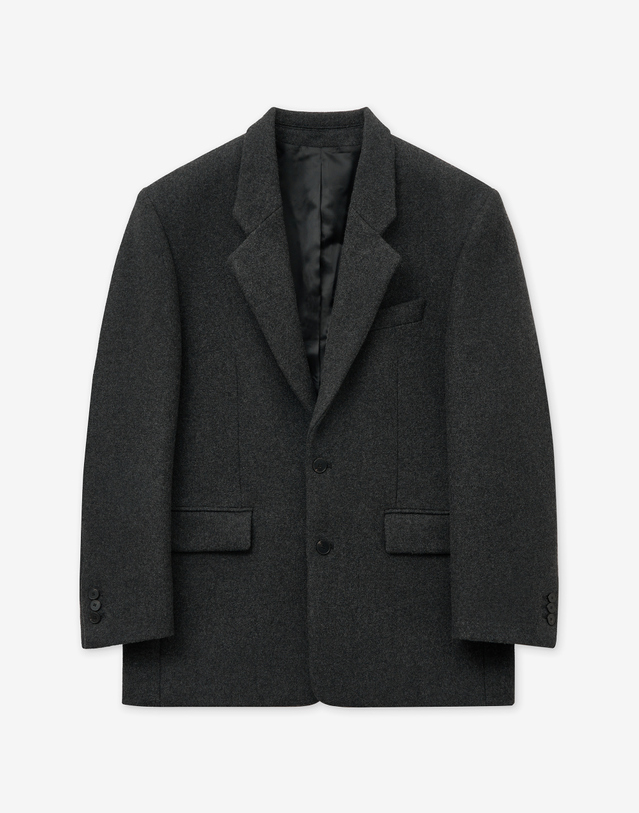 티엔지티 Heavy Wool Oversized Blazer (Grey) 그레이 착용컷