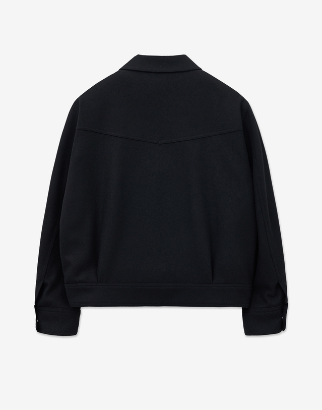 티엔지티 Wool Blended Trucker Jacket (Black) 블랙 착용컷