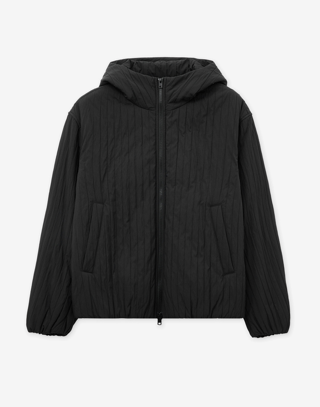 티엔지티 Light Padded Hoodie Jacket (Black) 블랙 착용컷