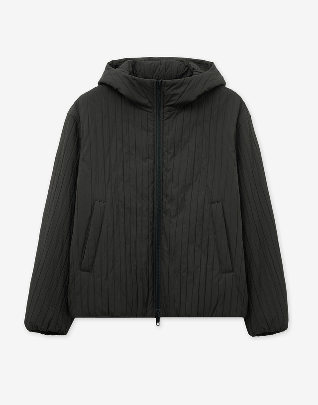 티엔지티 Light Padded Hoodie Jacket (Dark Khaki) 카키 착용컷