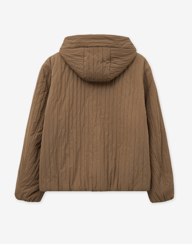 티엔지티 Light Padded Hoodie Jacket (Orange Brown) 브라운 착용컷