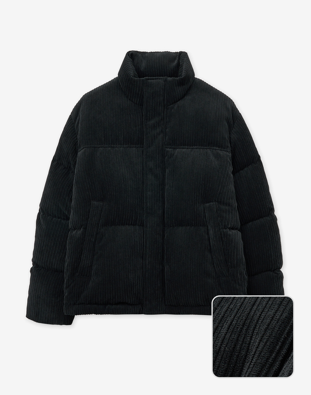 티엔지티 European-goose Corduroy Down Jumper (Dark Navy) 네이비 착용컷
