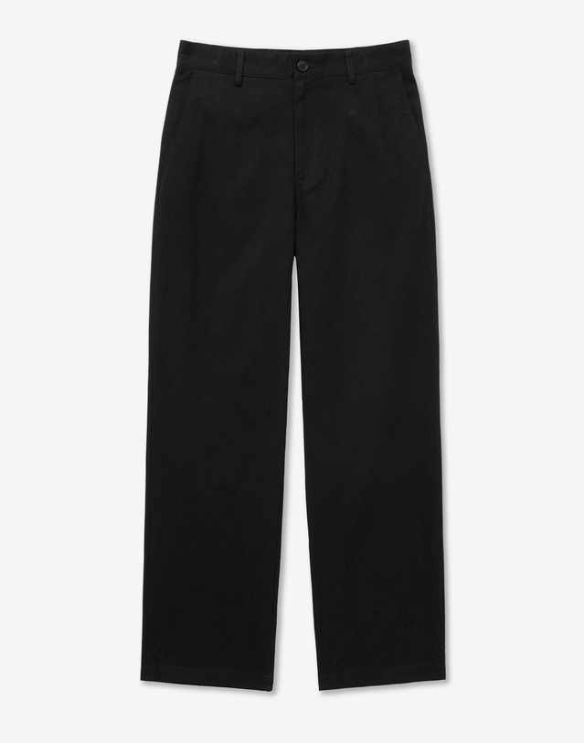 티엔지티 Cotton Wide-fit Pants (Black) 블랙 착용컷