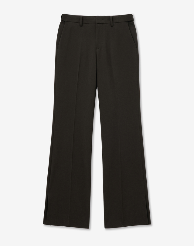 티엔지티 Slit Flared-fit Pants (Brown) 브라운 착용컷