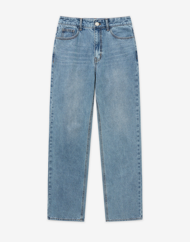 티엔지티 Lot.872 Straight-fit Denim Pants (Washed Blue) 블루 착용컷