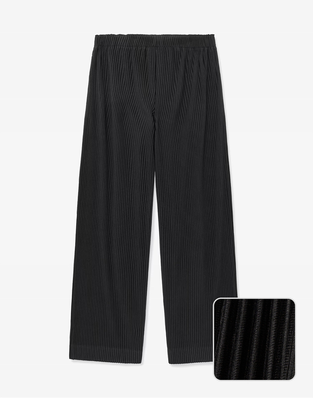 요요기 플리츠 바이 티엔지티 Yoyogi Pleats Wide Pants (Black) 블랙 착용컷