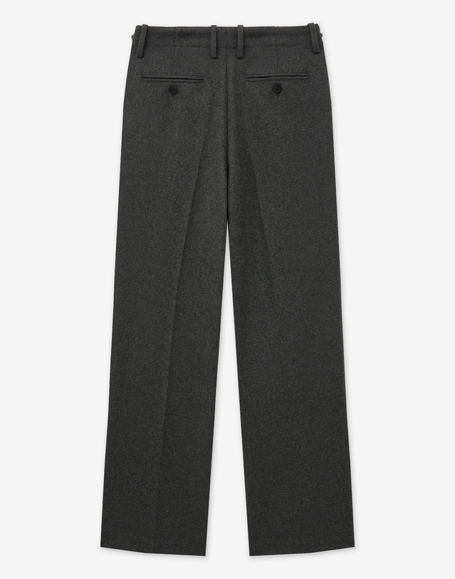 티엔지티 Waist Detail Wool Wide Pants (Grey) 그레이 착용컷