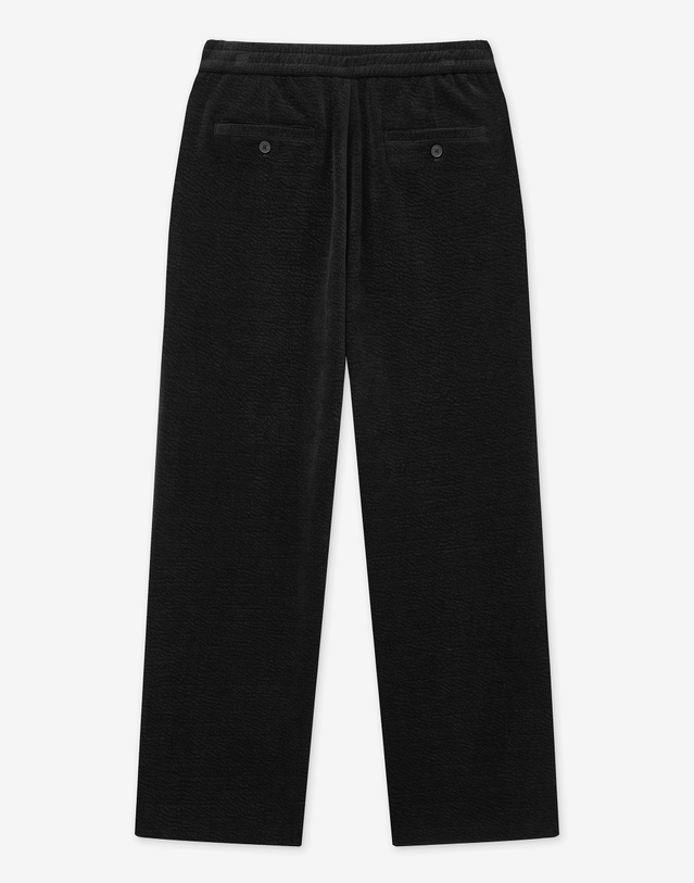 티엔지티 Velvet-knit Wide fit Banding Pants (Black) 블랙 착용컷