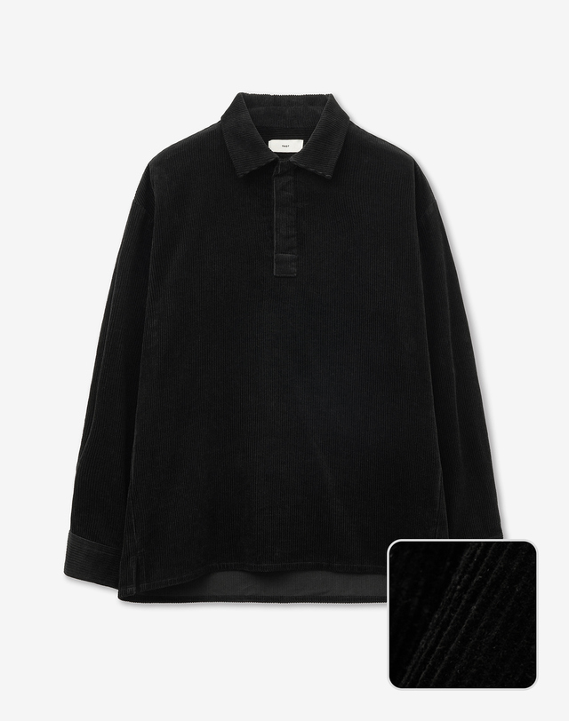 티엔지티 Corduroy Pull-over Shirt (Black) 블랙 착용컷