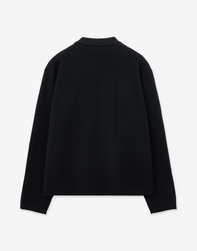 티엔지티 Milano Zip-up Cardigan (Black) 블랙 착용컷
