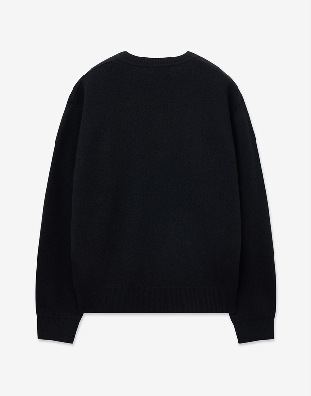 티엔지티 Cashmere Blended V-neck Knit Top (Black) 블랙 착용컷