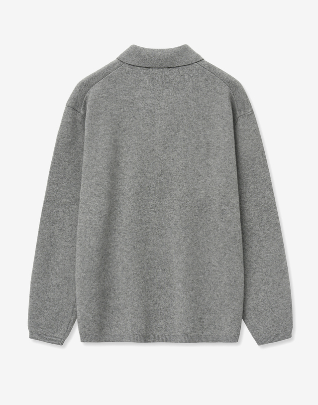 티엔지티 Essential Polo Knit (Grey) 그레이 착용컷