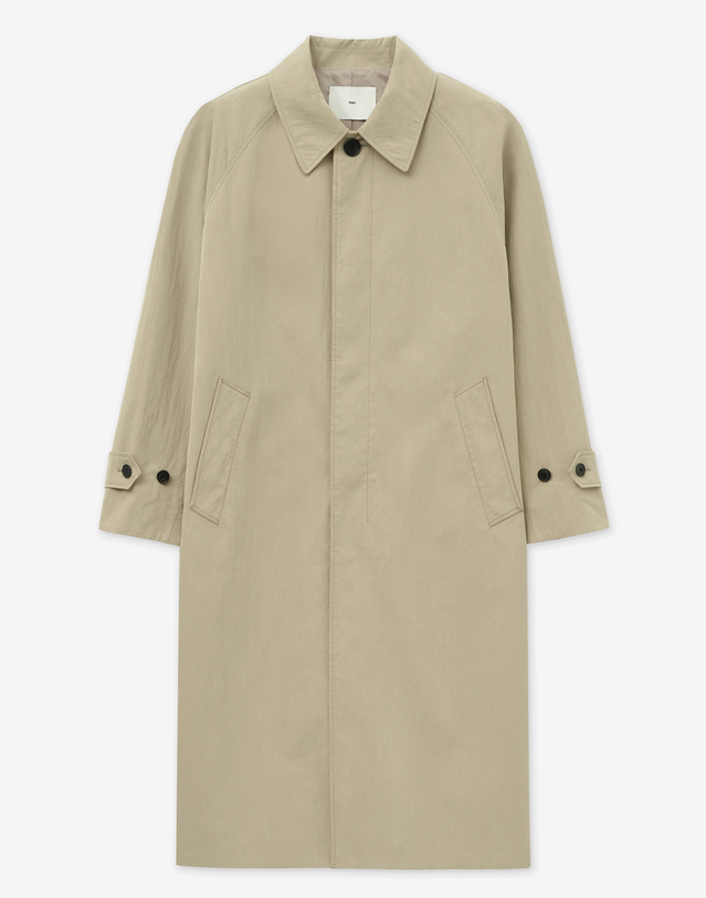 티엔지티 Balmacaan Oversized Trench Coat (Beige) 베이지 착용컷