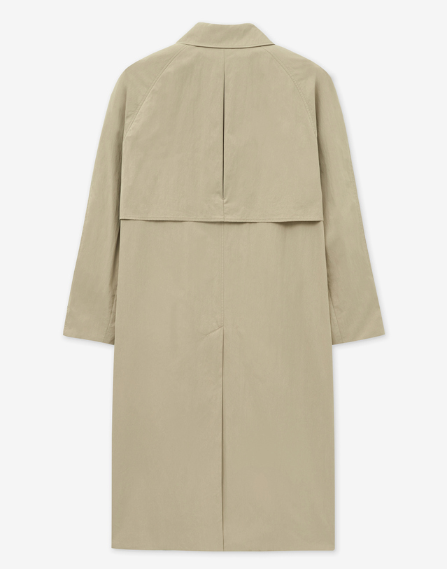 티엔지티 Balmacaan Oversized Trench Coat (Beige) 베이지 착용컷