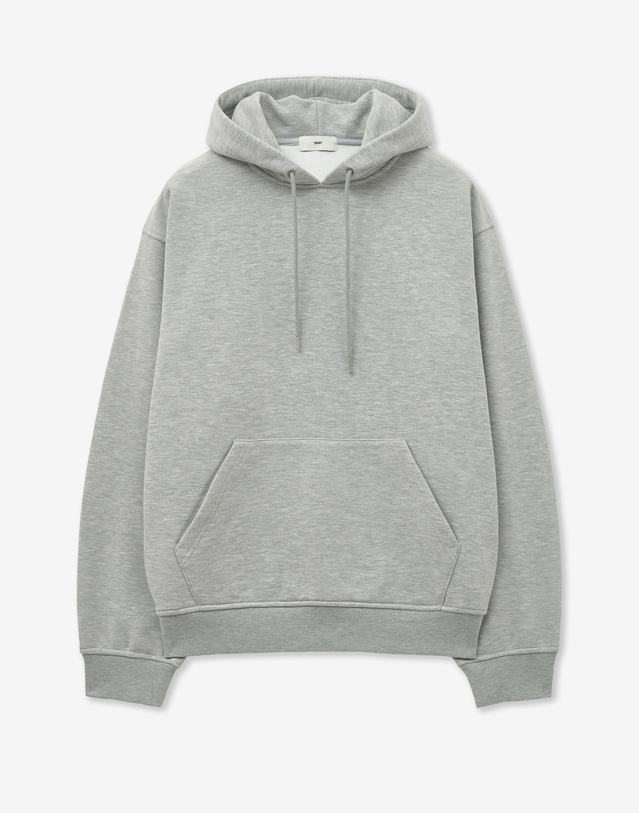티엔지티 Oversized Hoodie Sweat (Melange Grey) 그레이 착용컷